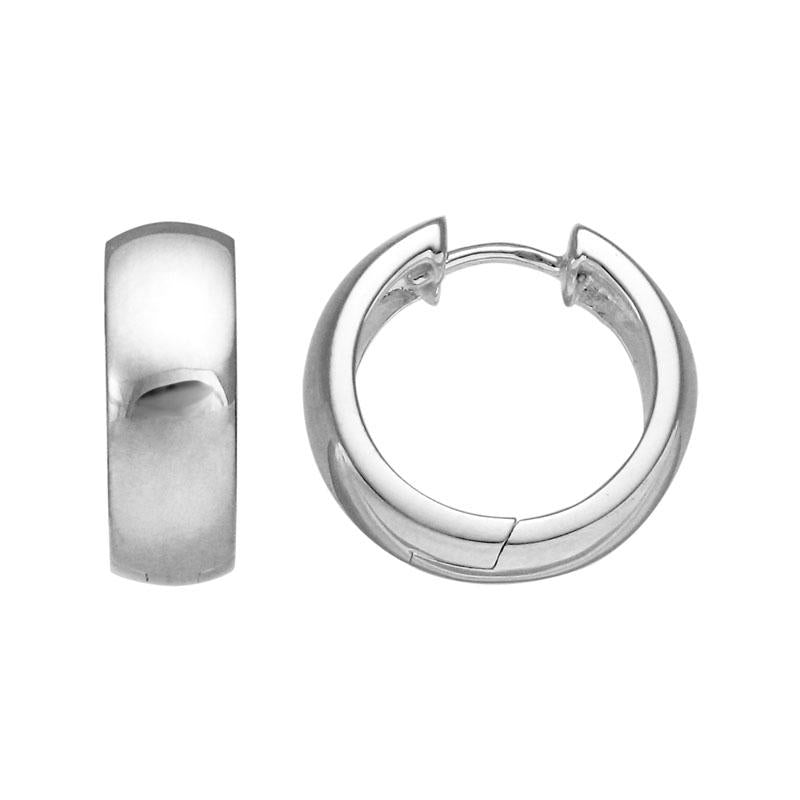 STERLING SILVER SMALL ROUNDED HOOP EARRINGS