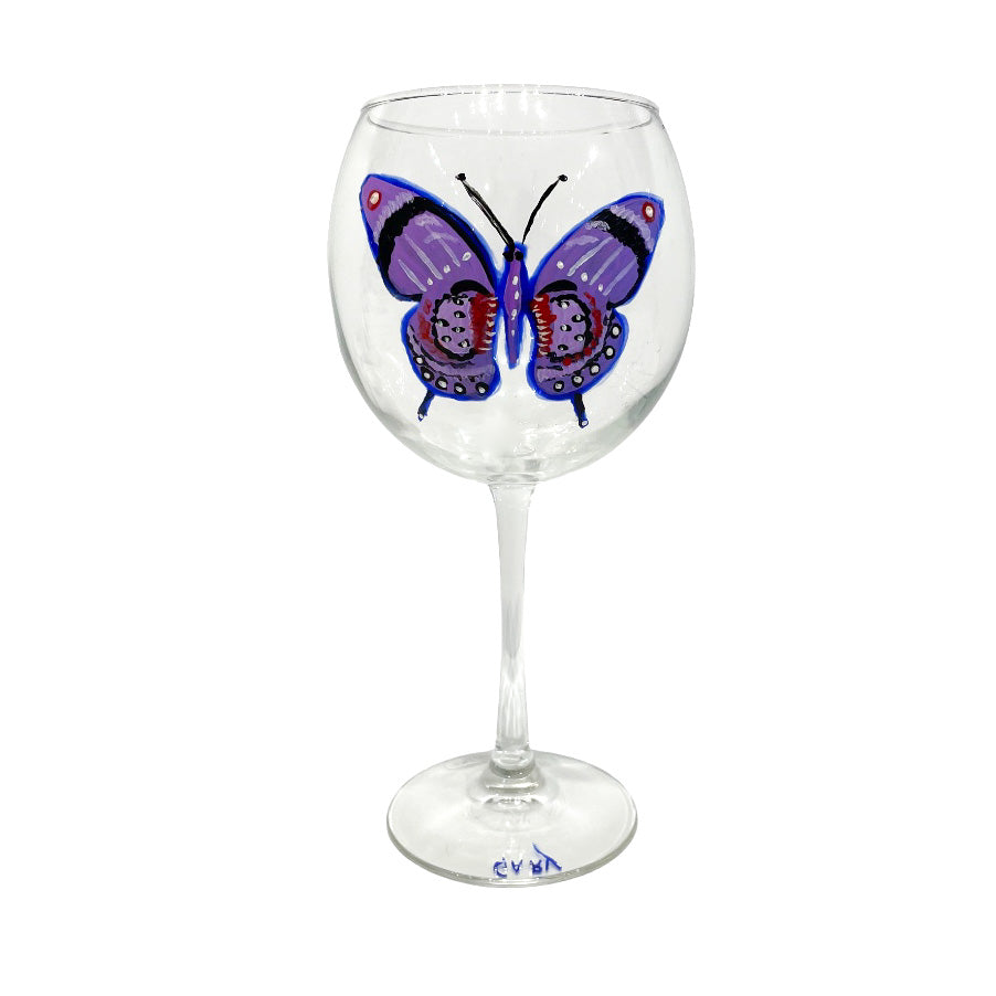 RED WINE BUTTERFLY GLASS
