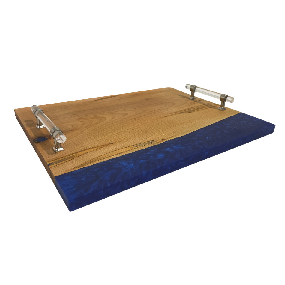 MAPLE AND ROYAL BLUE CHARCUTERIE BOARD