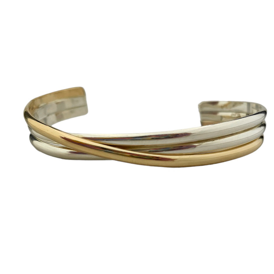 STERLING AND GOLD FILLED INTERTWINE CUFF