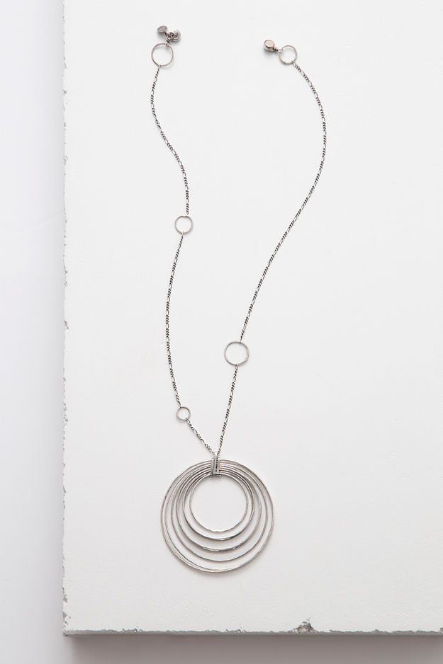 STERLING SILVER STACKED NECKLACE
