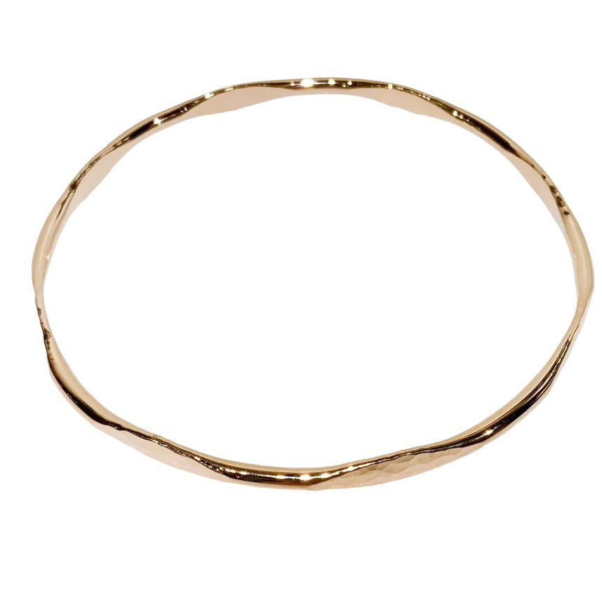 THICK GOLD FILL PATTERNED BANGLE