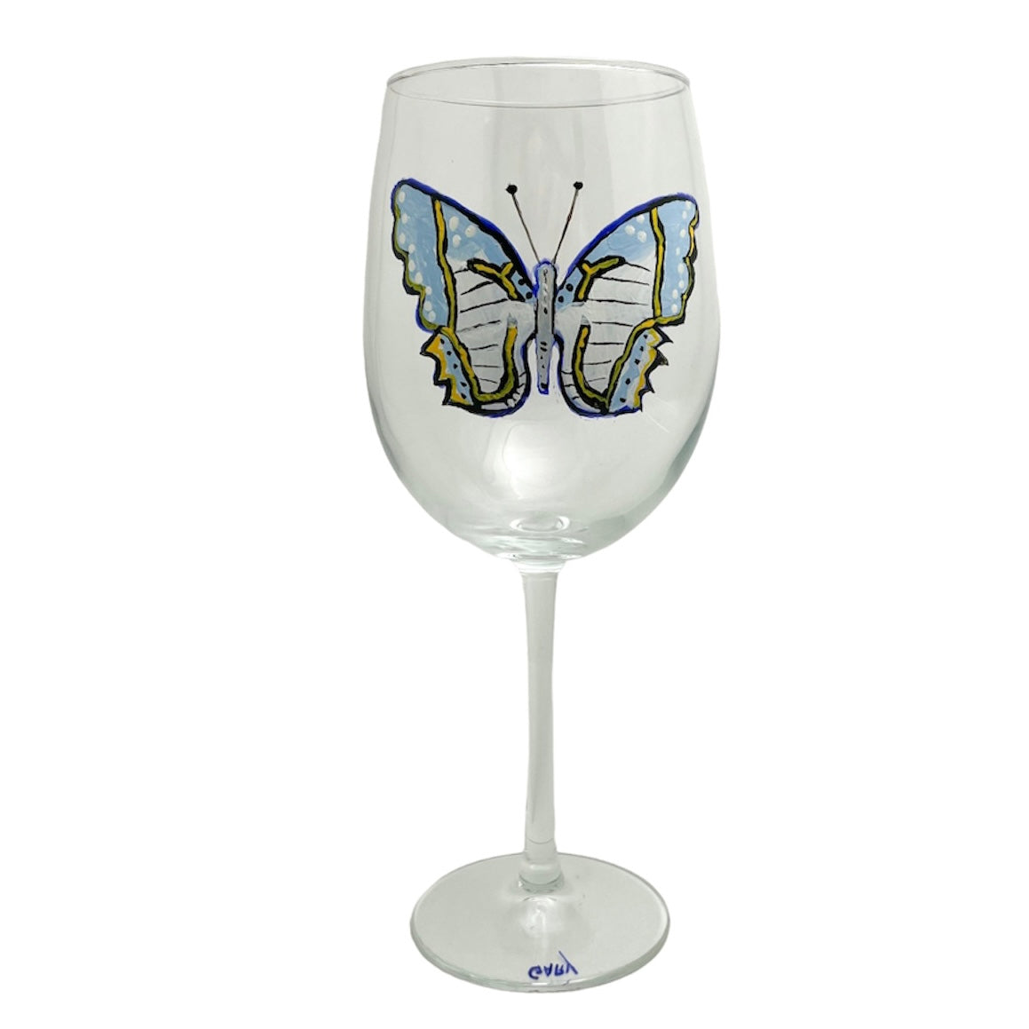WHITE WINE BUTTERFLY GLASS