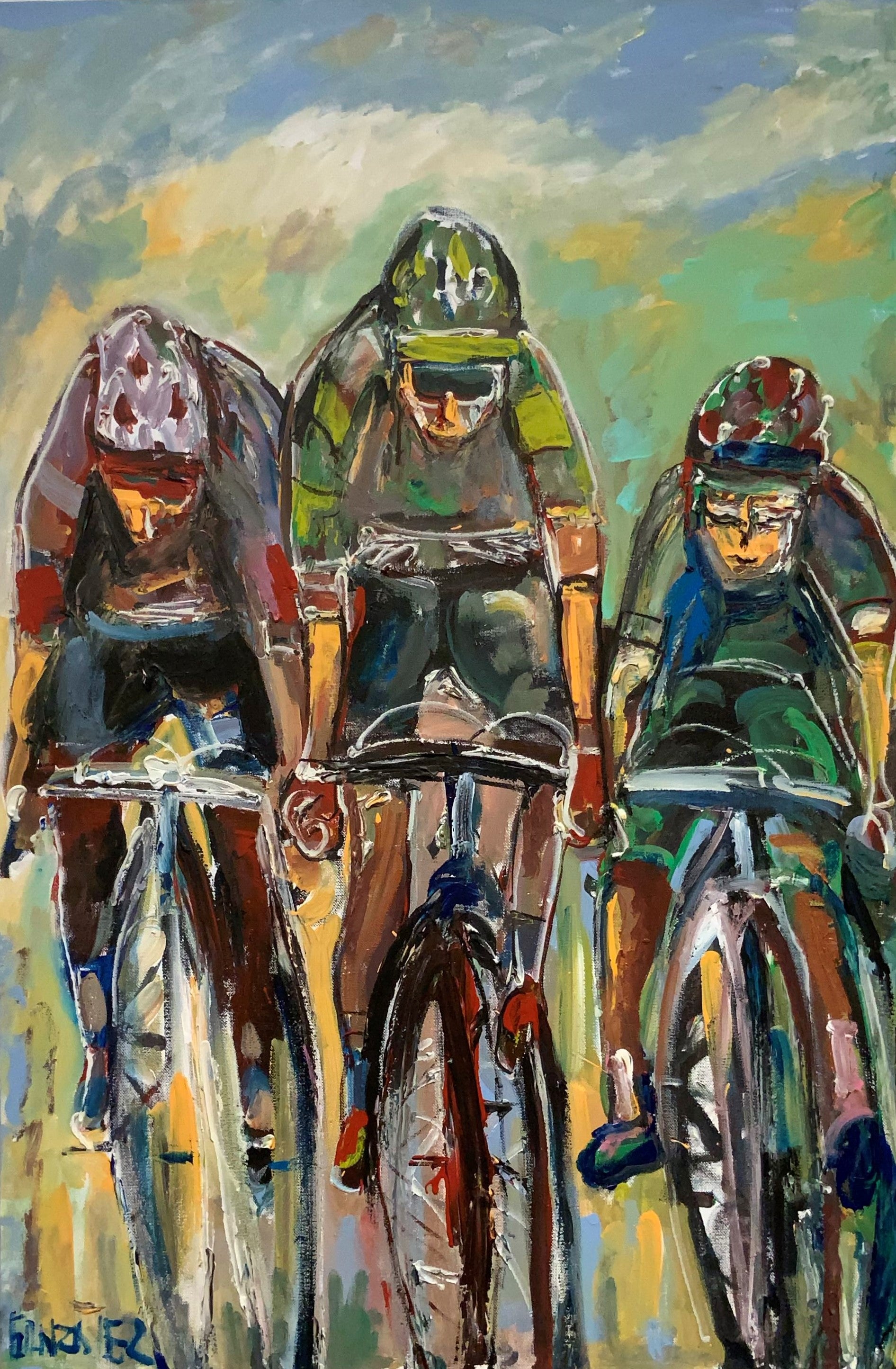 ENRIQUE GONZALEZ, "3 BICYCLISTS"