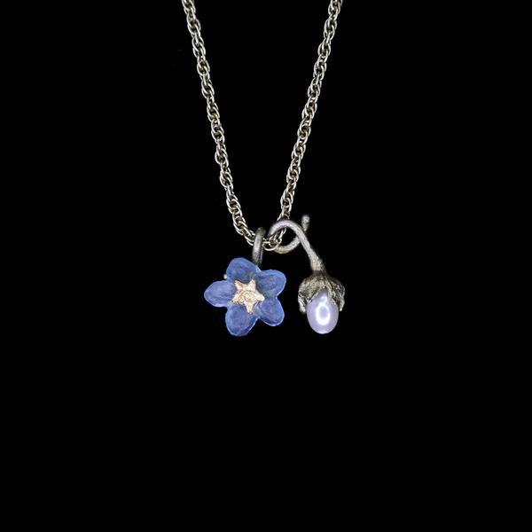 FORGET ME NOT PENDANT NECKLACE