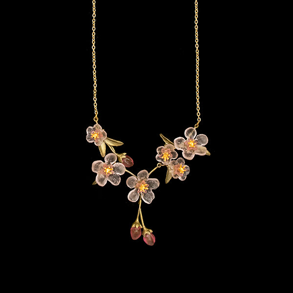 16" PEACH BLOSSOM STATEMENT NECKLACE