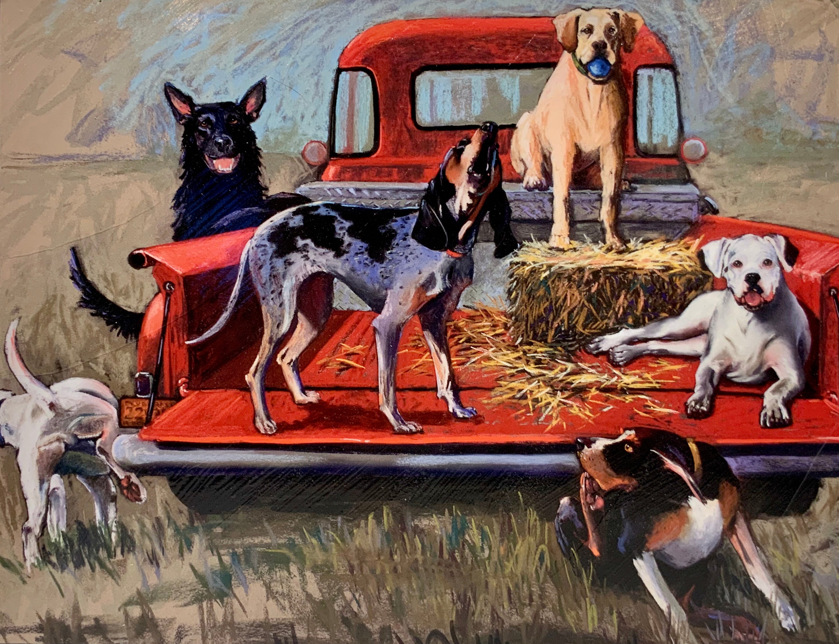 11X14 WOOD ART PRINT TAILGATE PARTY