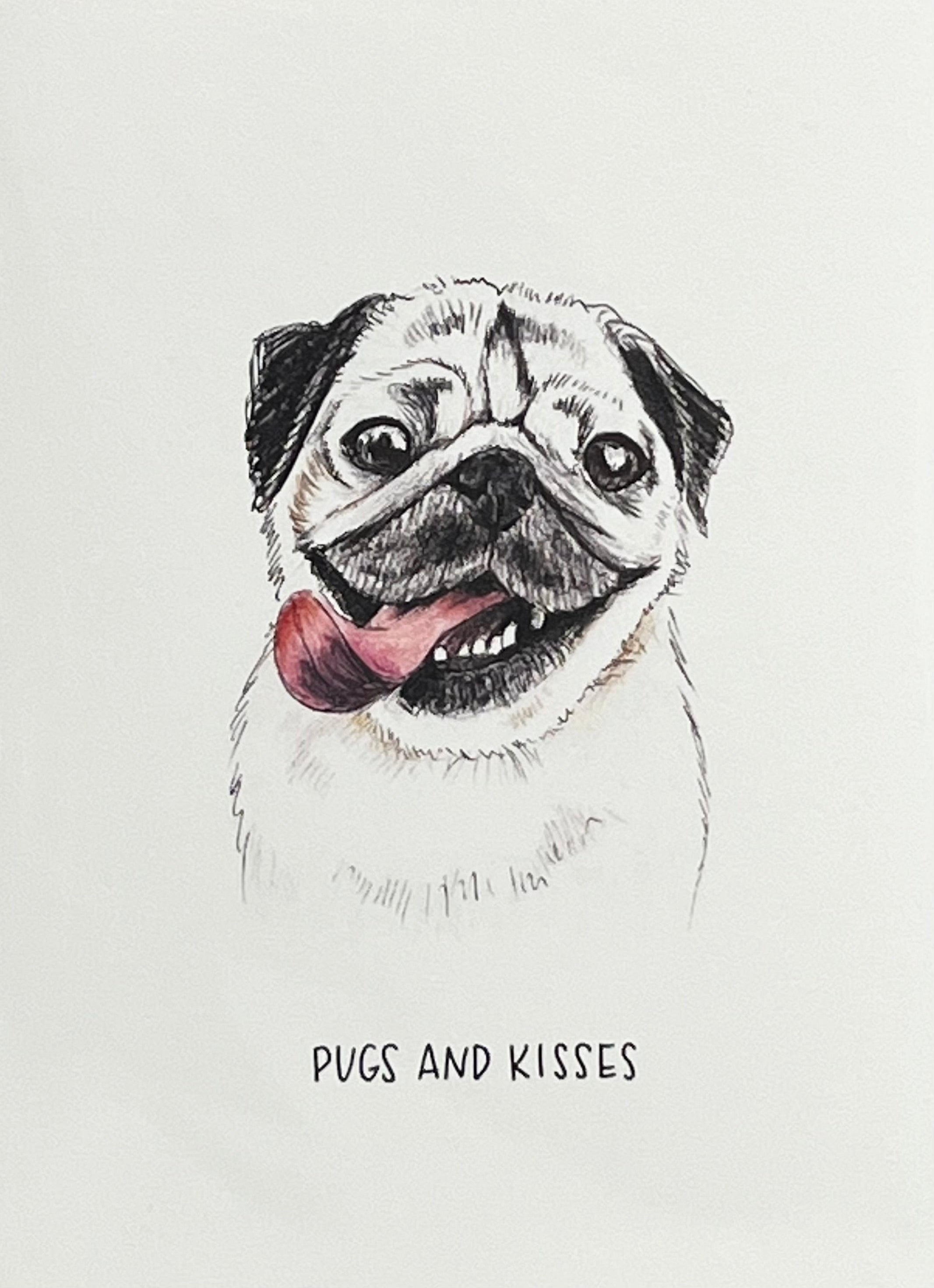 PUGS AND KISSES CARD