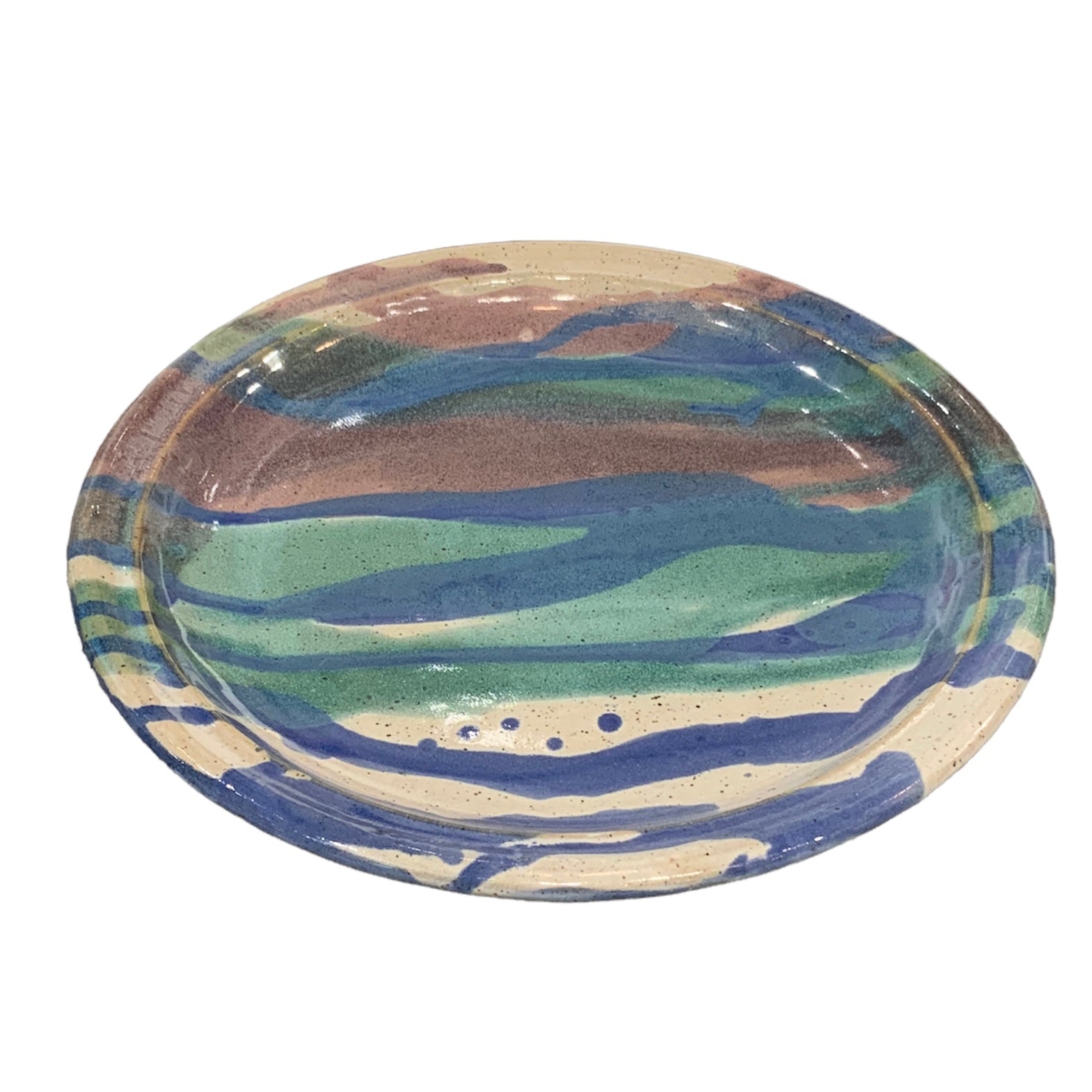 LARGE PLATE - ABSTRACT MULTI-COLOR