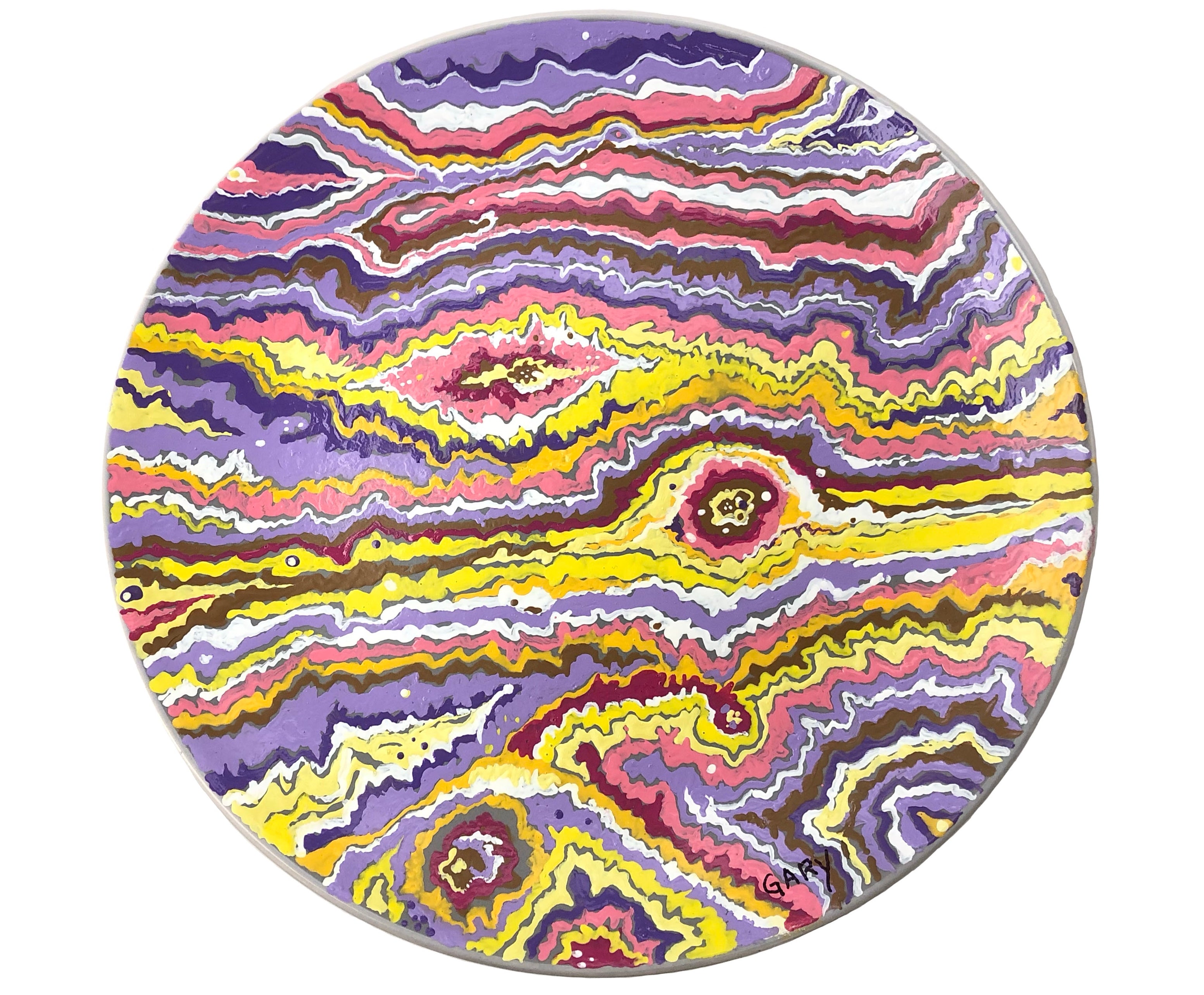 Painted Circle Plate FUN & COLORFUL