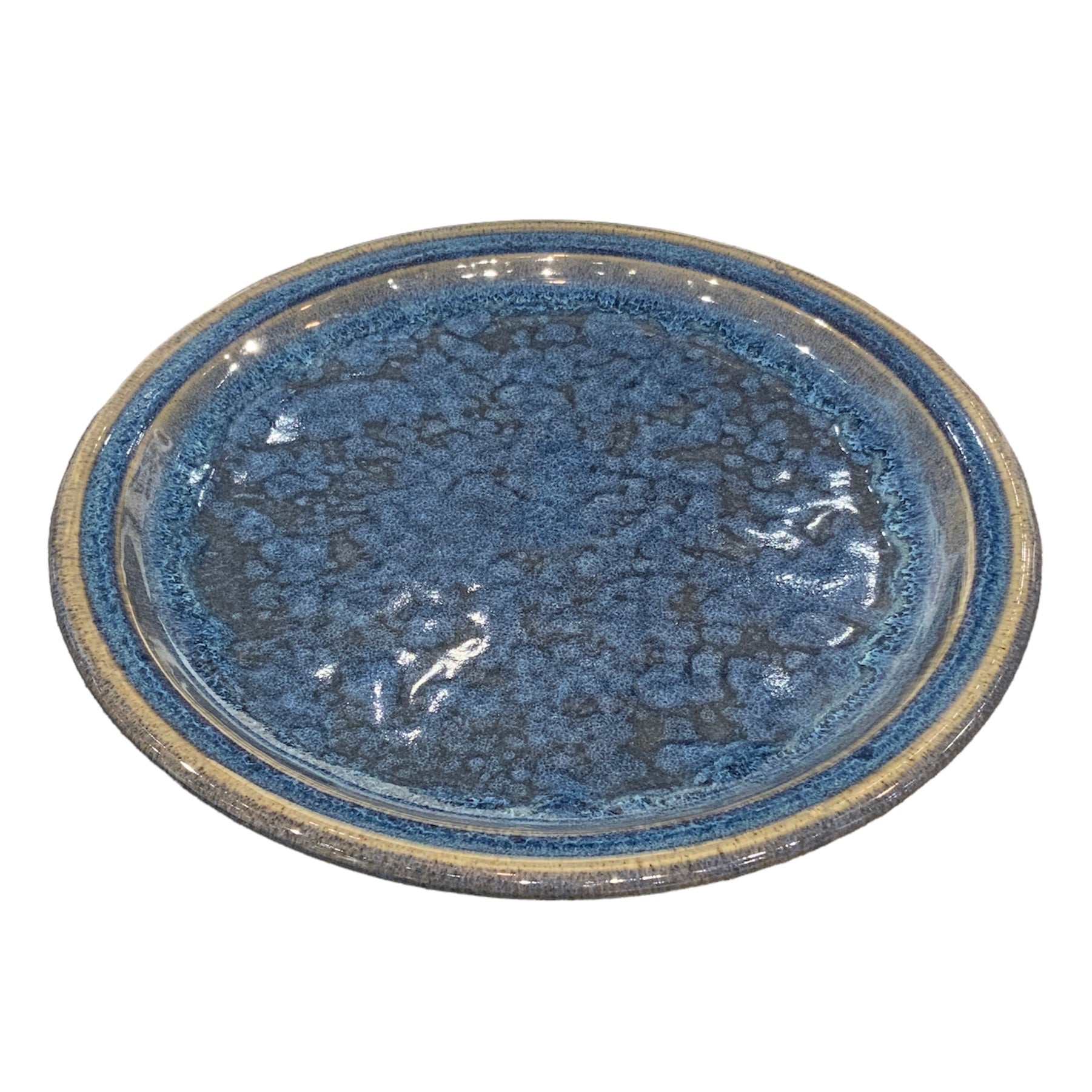 LARGE PLATE - ABSTRACT BLUE SPOTS