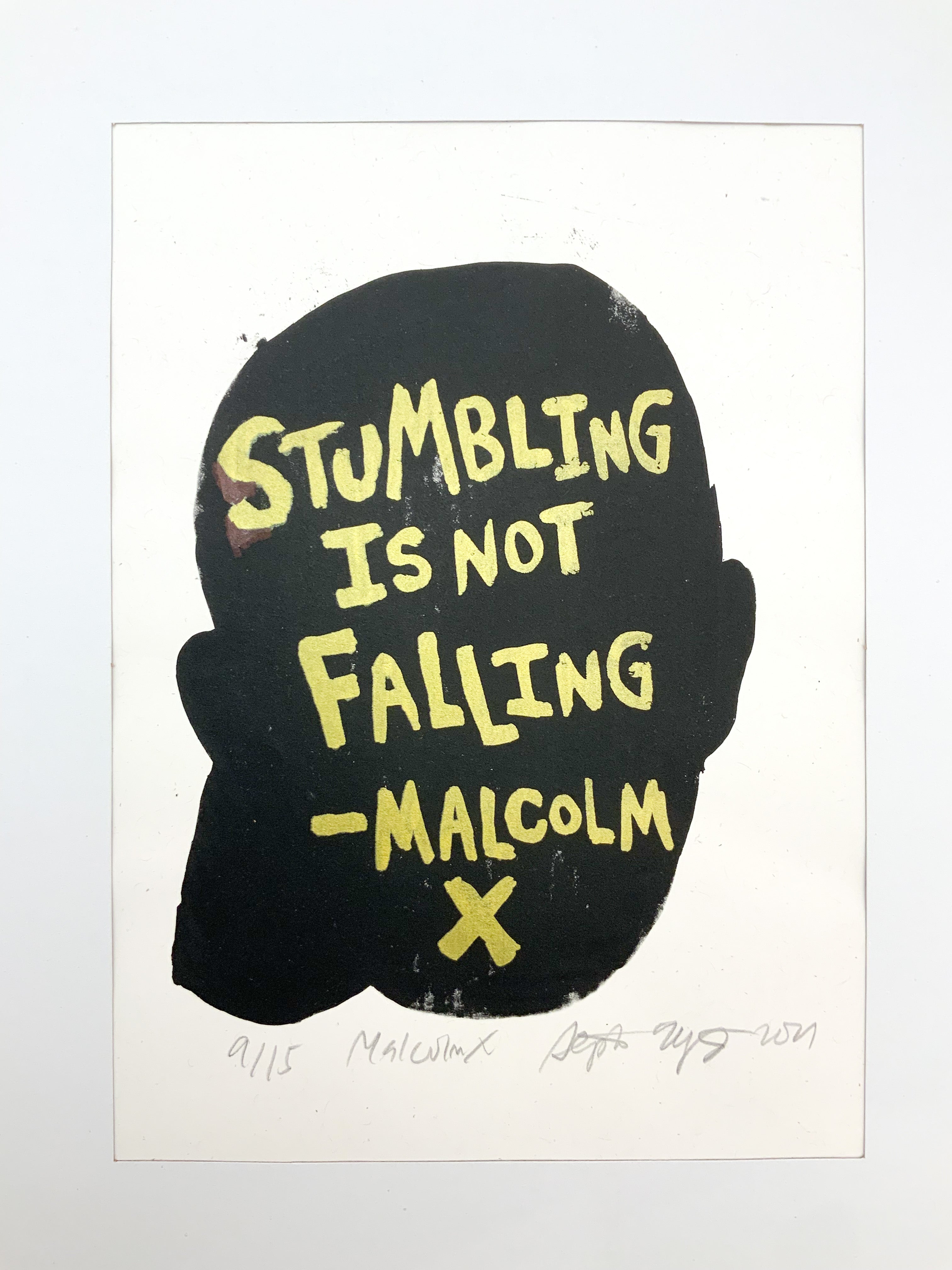 "MALCOM X" PAINTED QUOTE PRINT