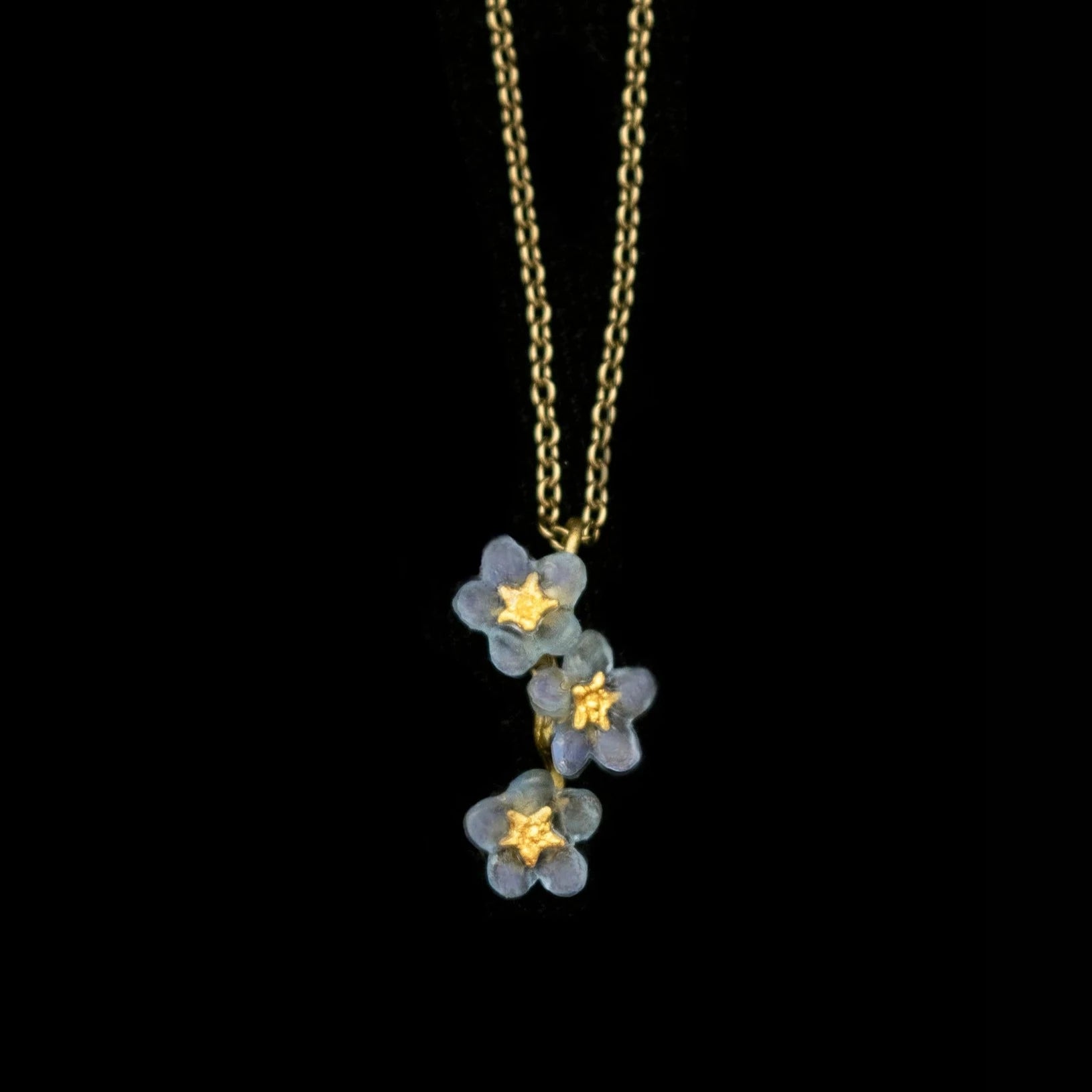 FORGET ME NOT PENDANT NECKLACE